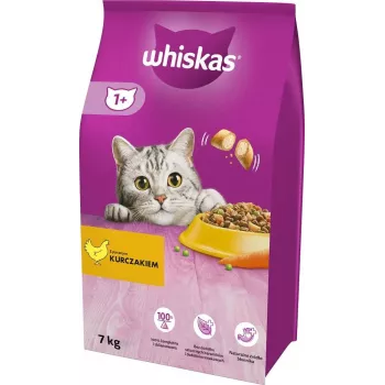 Sausas kačių maistas Whiskas Adult su vištiena 7 kg