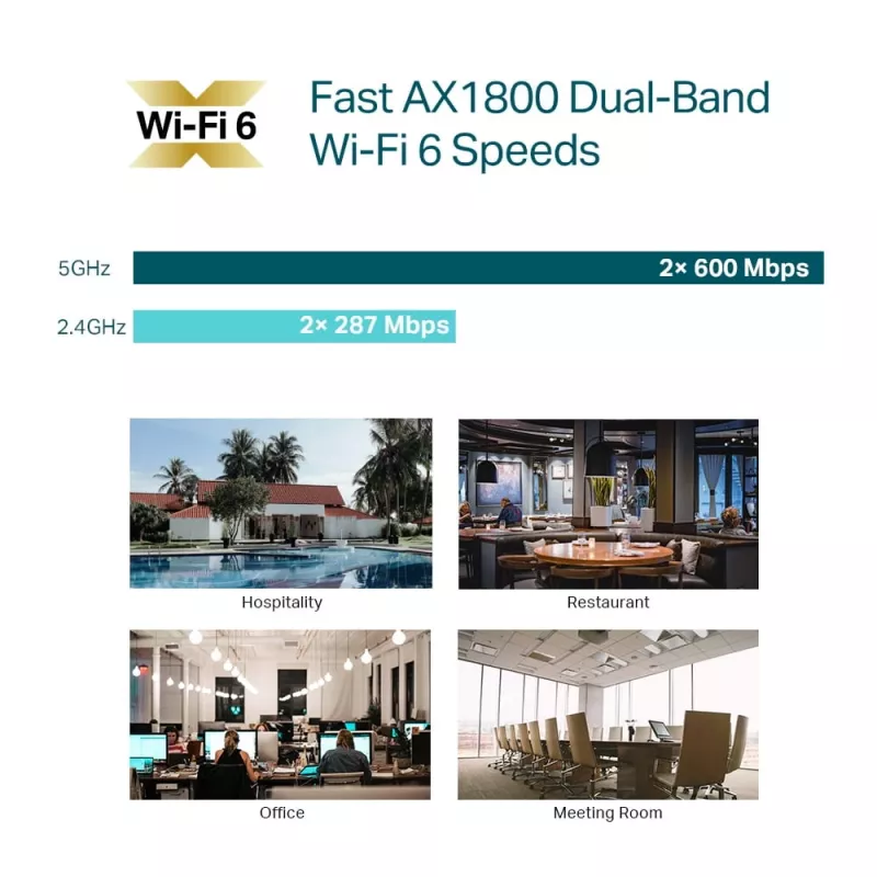 TP-LINK EAP610 V1 belaidis prieigos taškas (AX1800, 1775 Mbit/s, 1× gigabitinis LAN, PoE)