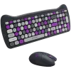 Belaidis klaviatūros ir pelės rinkinys CANYON HSET-W6 Kitty Edition – violetinis