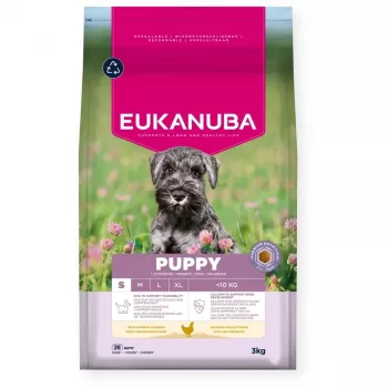 Sausas ėdalas šuniukams EUKANUBA Puppy Small, vištiena, 3 kg