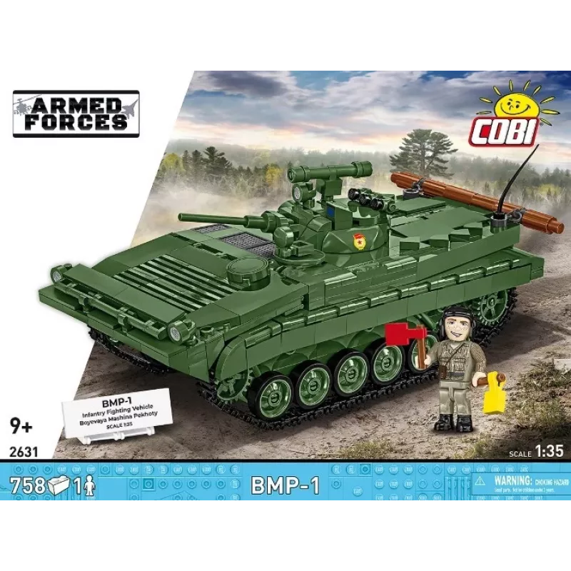 Konstruktorius Cobi Blocks BMP-1 758 dalių – mastelio modelio statybiniai blokeliai