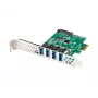 PCIe x1 kortelė Lanberg PCE-US3-004 su 4 USB 3.1 Gen 1 prievadais