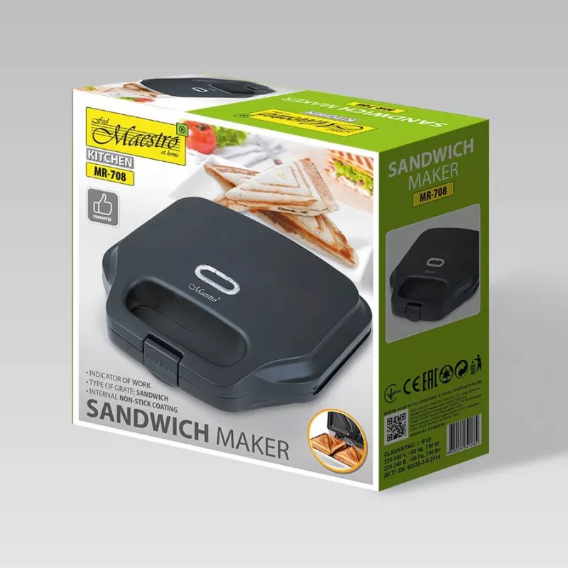Panini presas Maestro MR-708 750W – stalviršinis sumuštinių skrudintuvas