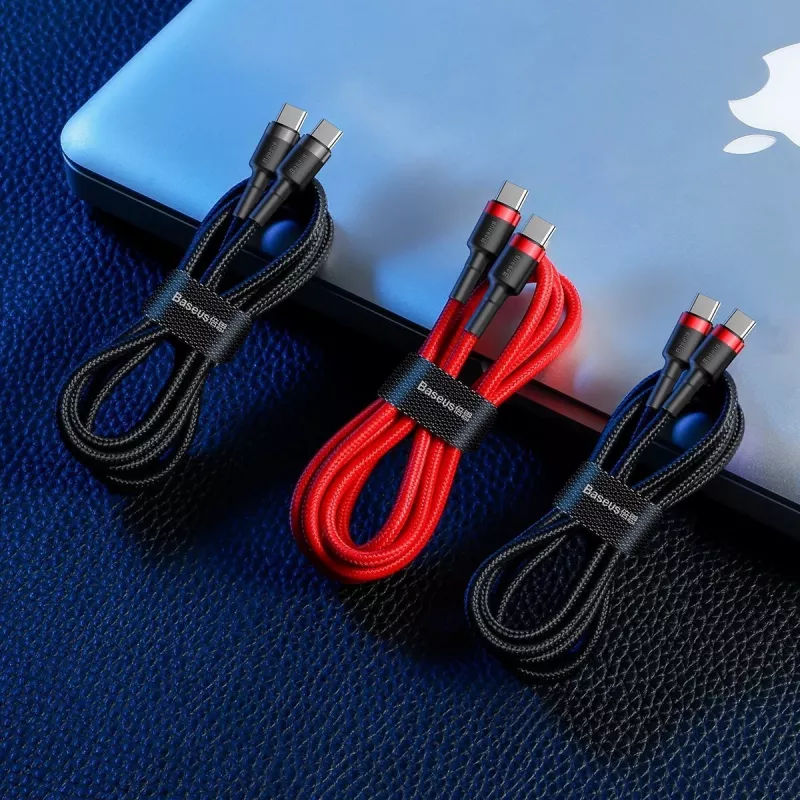 USB laidas Baseus Cafule 2m USB-C juodai pilkas
