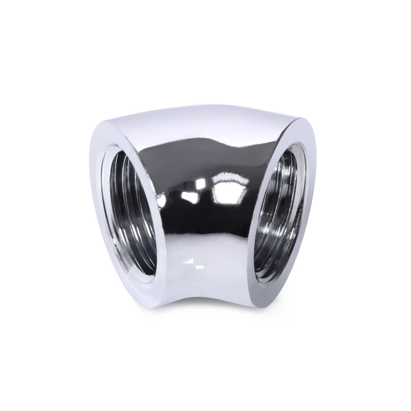 Alphacool 17593 45° žarnos jungtis, vidinis G1/4 – vidinis G1/4, chromo spalvos
