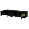 Spintelė televizoriui cama meble INSERTO 3D1W 190x40x62 cm juoda su LED