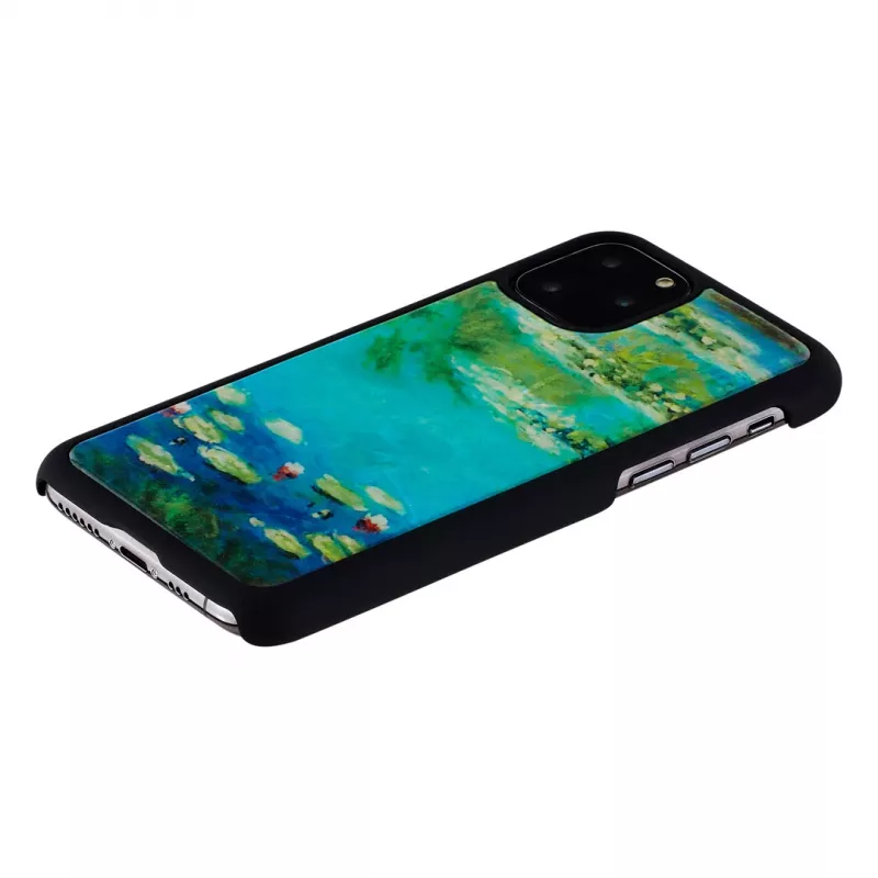 iKins dėklas iPhone 11 Pro su vandens lelijų raštu, juodas