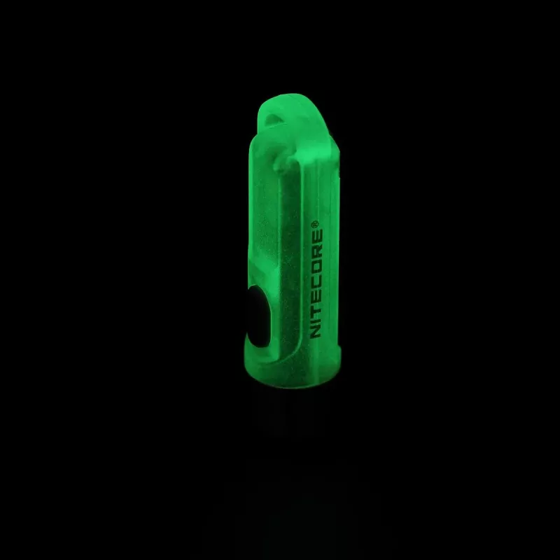 Rakto pakabuko žibintuvėlis Nitecore TIKI GITD pilkas – USB įkraunamas, 1 lm, 55 mm, 12 g, IP66