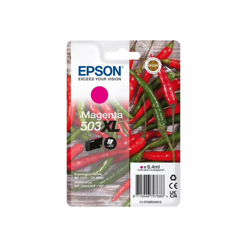 Epson 503XL rašalo kasetė 1 vnt. Originali High (XL) išplėstinė talpa raudona (magenta)