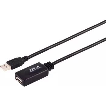 USB kabelis S/CONN 13-26085 USB 2.0 15 m USB A juodas