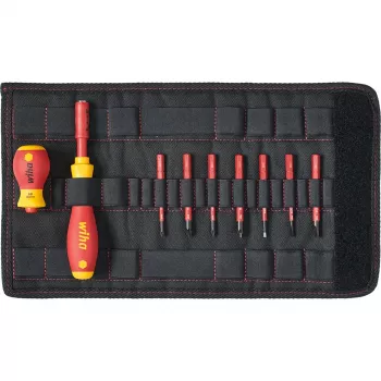 Atsuktuvų rinkinys Wiha slimVario starter set 41232 (2831T901) – izoliuoti antgaliai ir ergonomiška rankena