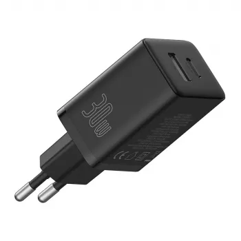 Baseus P10111404113-00 Cube USB-C / USB-A 30W tinklo įkroviklis Juodas