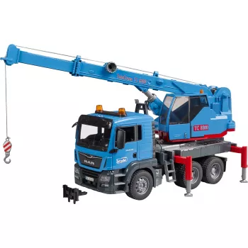 Sunkvežimis su kranu BRUDER MAN TGS Kran-LKW mėlynas ABS 03771
