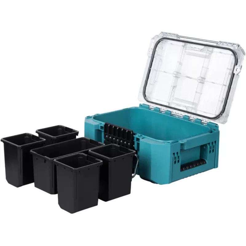 MAKTRAK Organizer compact, įrankių dėžė Mėlyna/permatoma, permatomas dangtis