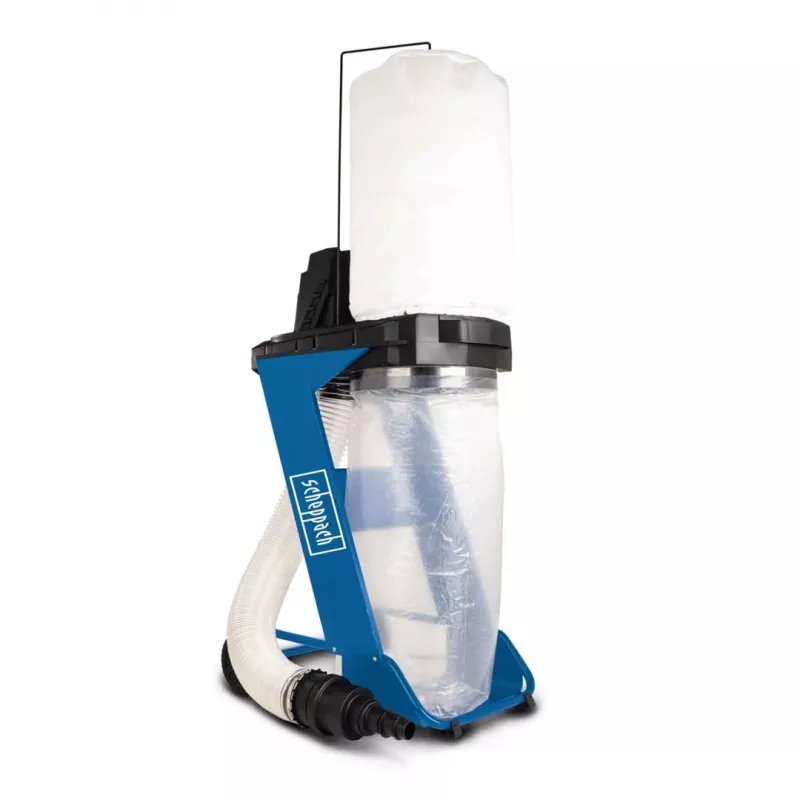Sausas siurblys Scheppach DC500 — 75 L, 550 W, 1150 m³/h, 2 m žarna, 10 cm skersmuo