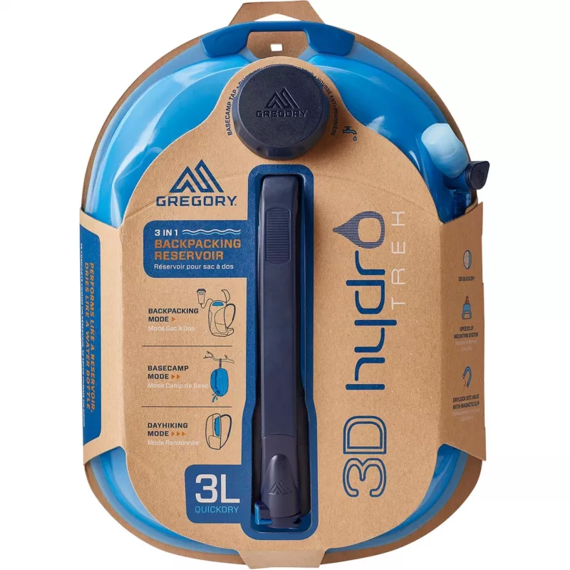 Trinkblase 3D Hydro Trek 3L, vandens butelis Šviesiai mėlyna, 3 litrai