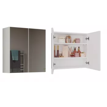 Topeshop POLA 2DL BIEL vonios kambario spintelė Balta