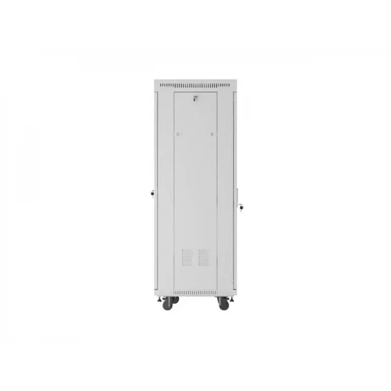 LANBERG 19 colių 32U stovimas serverio spintos stovas 600×600 mm pilkas su perforuotomis durelėmis ir LCD (Flat Pack)