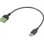 Renkforce USB 2.0 adapterio laidas [1x 2.0 kištukas A - 1x gnybtinis jungimas] RF-6443966 30 cm