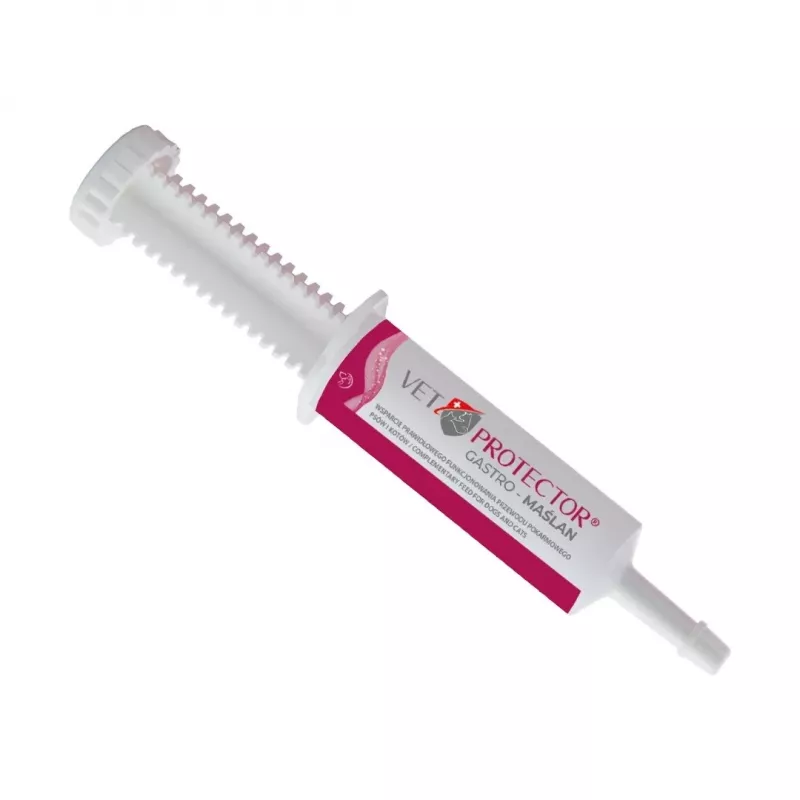 JM Sante VET PROTECTOR Gastro Butyrate skystas papildas žarnyno veiklai 60 ml šunims ir katėms, be sojos, be glitimo