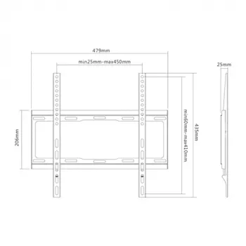 TV laikiklis SUNNE 32-55-EF juodas 139,7 cm (55 coliai)