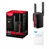 Wi-Fi signalo stiprintuvas Cudy RE3000 2400–5000 MHz, 802.11ax/ac/n/g/b/a, Ethernet 100 Mbps, išorinė antena, juoda/raudona