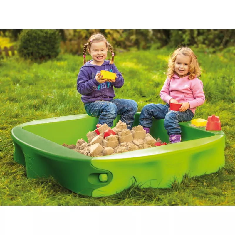 Smėlio dėžė Simba‑Dickie BIG 800056733, plastikinė, 1380×1380 mm, su suolais, žalia