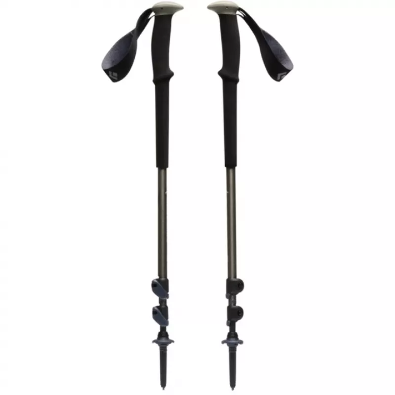 Trekking lazdos Trail, Fitness Device juoda/alyvuogių žalia, 1 pora, 100-140 cm