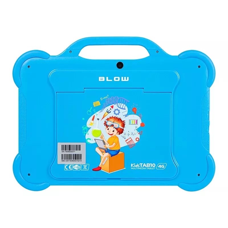 Planšetinis kompiuteris BLOW KidsTAB10 10.1 colių IPS 1200x1920, Android 12, 4GB RAM, 64GB eMCP, 4G (MicroSIM), 6000 mAh, Astral Blue