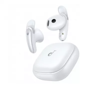 ANKER Soundcore Liberty Buds balti Bluetooth pusiau ausinės ANC skaidrumo režimas erdvinis garsas dėvėjimo aptikimas