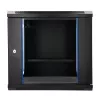 EXTRALINK LITE 9U 530×400 sieninis stelažo korpusas juodas su lentyna