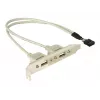 Slotbracket 1x vidinis USB 5 kaiščių į 2x USB 2.0 išorinis DeLOCK 71000