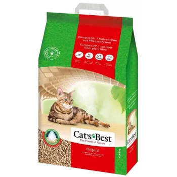Cat's Best Eco Plus 20 L (medžio pluošto, biologiškai skaidus) 8,6 kg, greitai sugeriantis, šalinantis kvapus