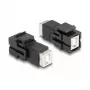 DeLOCK Keystone modulis USB 2.0 Type-B lizdas į USB 2.0 Type-B lizdą juodas