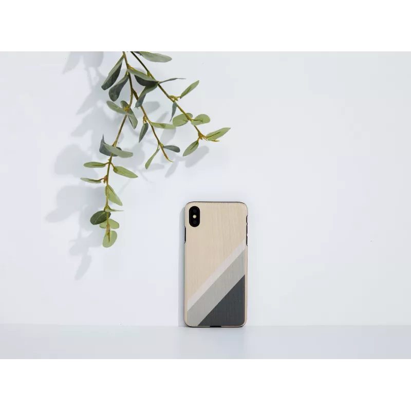 Dėklas „man and wood“ iPhone XS Max – pilkas kostiumas, juodi akcentai