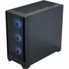 Korpusas Silentware Flow 110 A-RGB Black – vidutinis bokštas, grūdinto stiklo šoninis dangtis