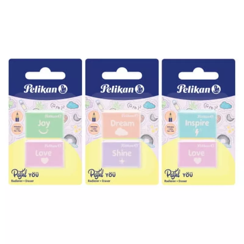 Trintukas Pelikan 606196 Plastikinis Įvairių spalvų 2 vnt.