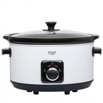 Lėtai verdantis puodas Adler AD 6413r, 5,8 L, baltas