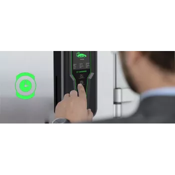 Qoltec 52465 Mobilus EV kroviklis 2-in-1 Type2 su reguliavimu | 3,5kW | 230V | LCD | Nešiojamas | Wallbox | 5m