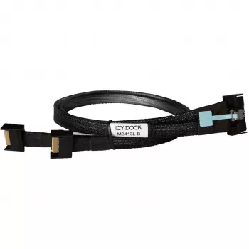Prievadų adapteris ICY BOX MB413L-B – MCIO 8i SFF-TA-1016 į 2× MCIO 4i SFF-TA-1016