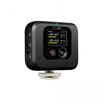 Belaidis imtuvas kameros tvirtinimui Shure MV-R-Z6 – 50–20000 Hz, 30 m, 12–15 V, 308×101×38 mm, 0.429 kg, juodas