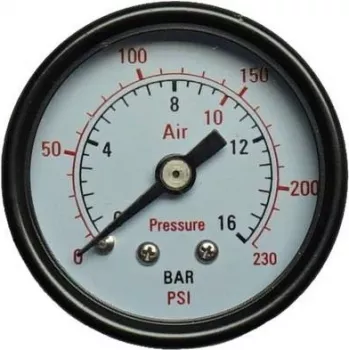 Slėgio manometras Aerotec 9415451 – 1/4 colio išorinis sriegis