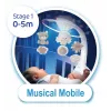 3in1 muzikinis projekcinis mobilis smėlio spalvos