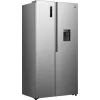 Gorenje HZF55082 NRS917E41XWD G400, Laisvai pastatomas šaldytuvas su šaldikliu, American door, Pilka, 2 durys, Liečiamas valdymas, LED