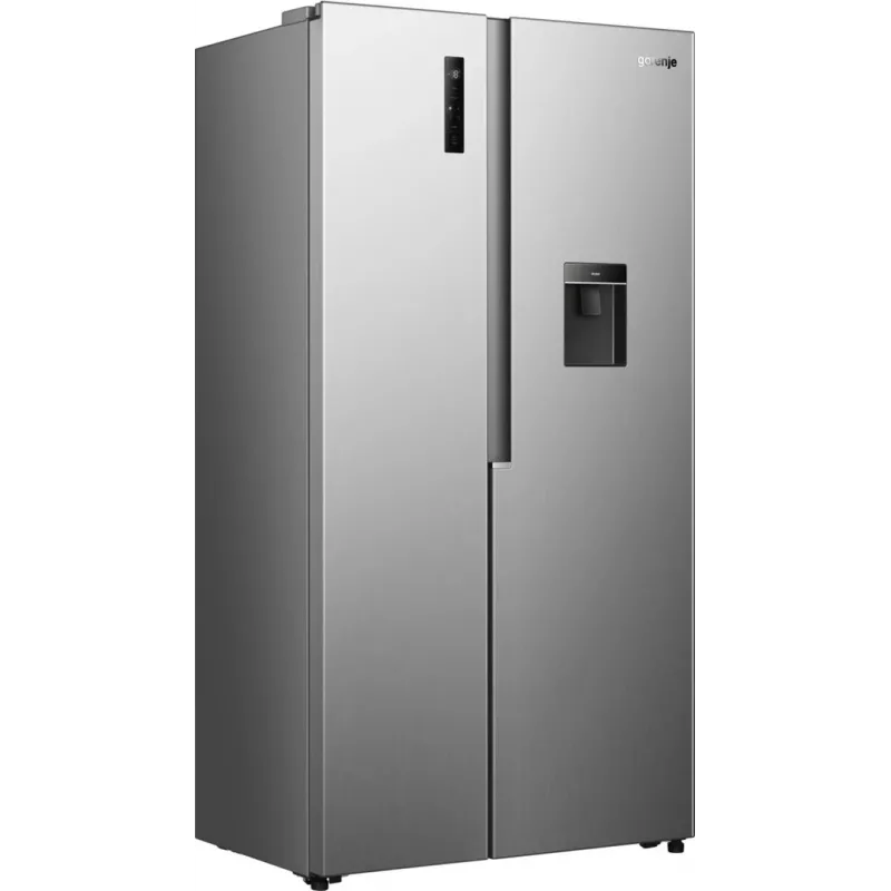 Gorenje HZF55082 NRS917E41XWD G400, Laisvai pastatomas šaldytuvas su šaldikliu, American door, Pilka, 2 durys, Liečiamas valdymas, LED