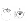 Gartraukis MAAN Elba Mini WPB 431 Satin, plieninis korpusas, 400 mm aukštis, Ø310 mm, 120–300 m³/h, elektroninis valdymas