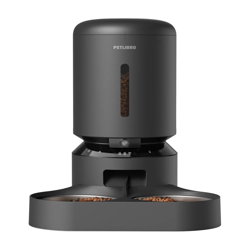Petlibro Granary automatinis šėrimo aparatas su kamera ir dvigubu dubeniu, 5L (juodas)
