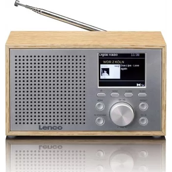 Stalinis DAB+/FM radijas Lenco DAR-017 su Bluetooth ir mediniu korpusu