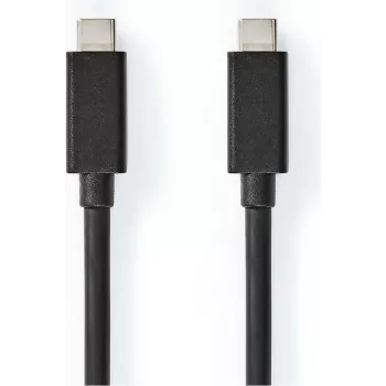 Nedis USB-C™ laidas | USB 3.2 Gen 2x2 | USB-C™ kištukas – USB-C™ kištukas | 100 W | 4K@60Hz | 20 Gbps | nikeliuotas | 2,00 m | Apvalus | PVC | Juoda | Dėžutė