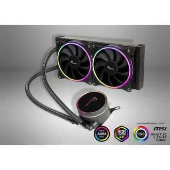K Cooler Inter-Tech skysčio aušinimas CPU Argus Iceman LC-240 RGB